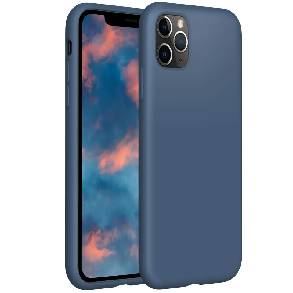 YATWIN iPhone 11 Pro Silikonhülle Blau matt