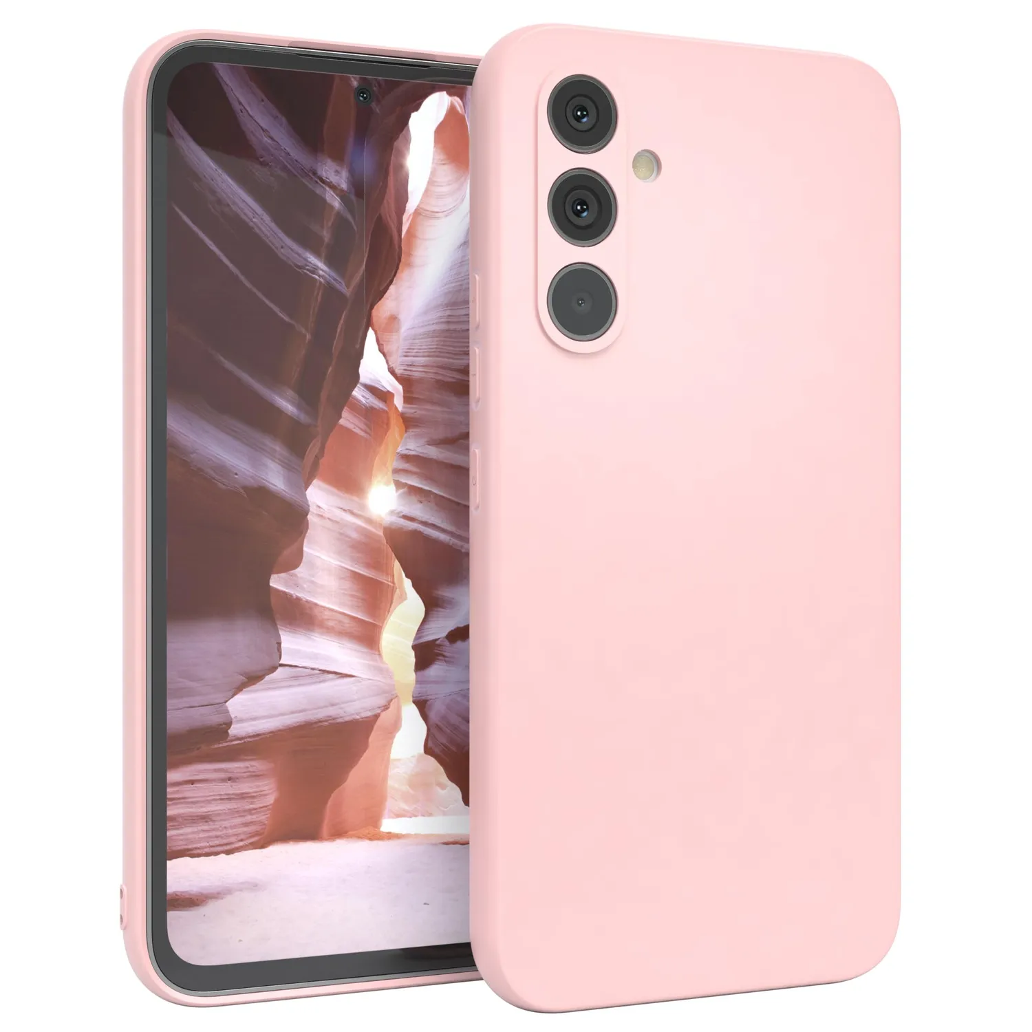 EAZY CASE Galaxy A54 Klapphülle Schwarz Book Kunstleder