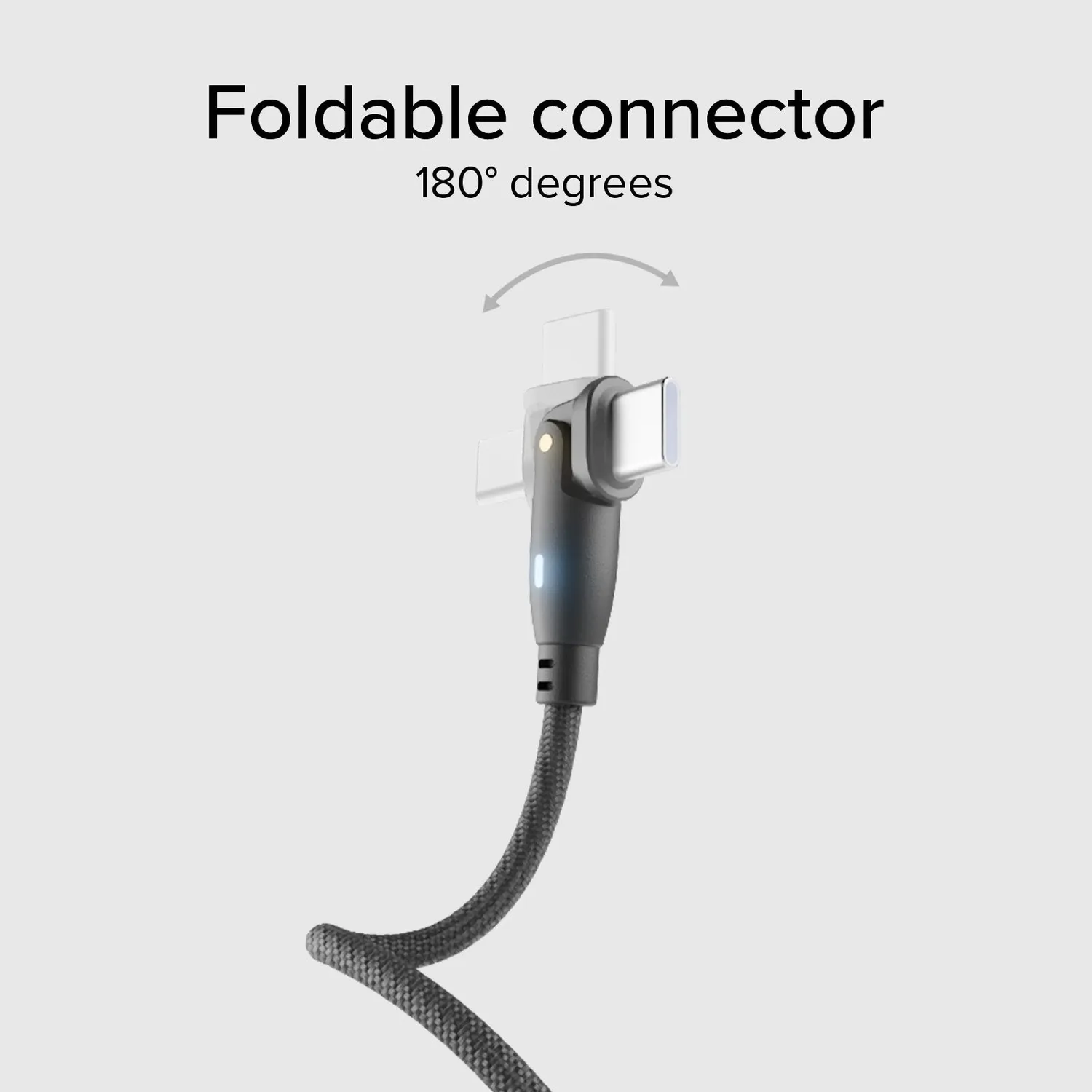 SBS Flexi USB-C Kabel 60W 1m Nylon abgewinkelt
