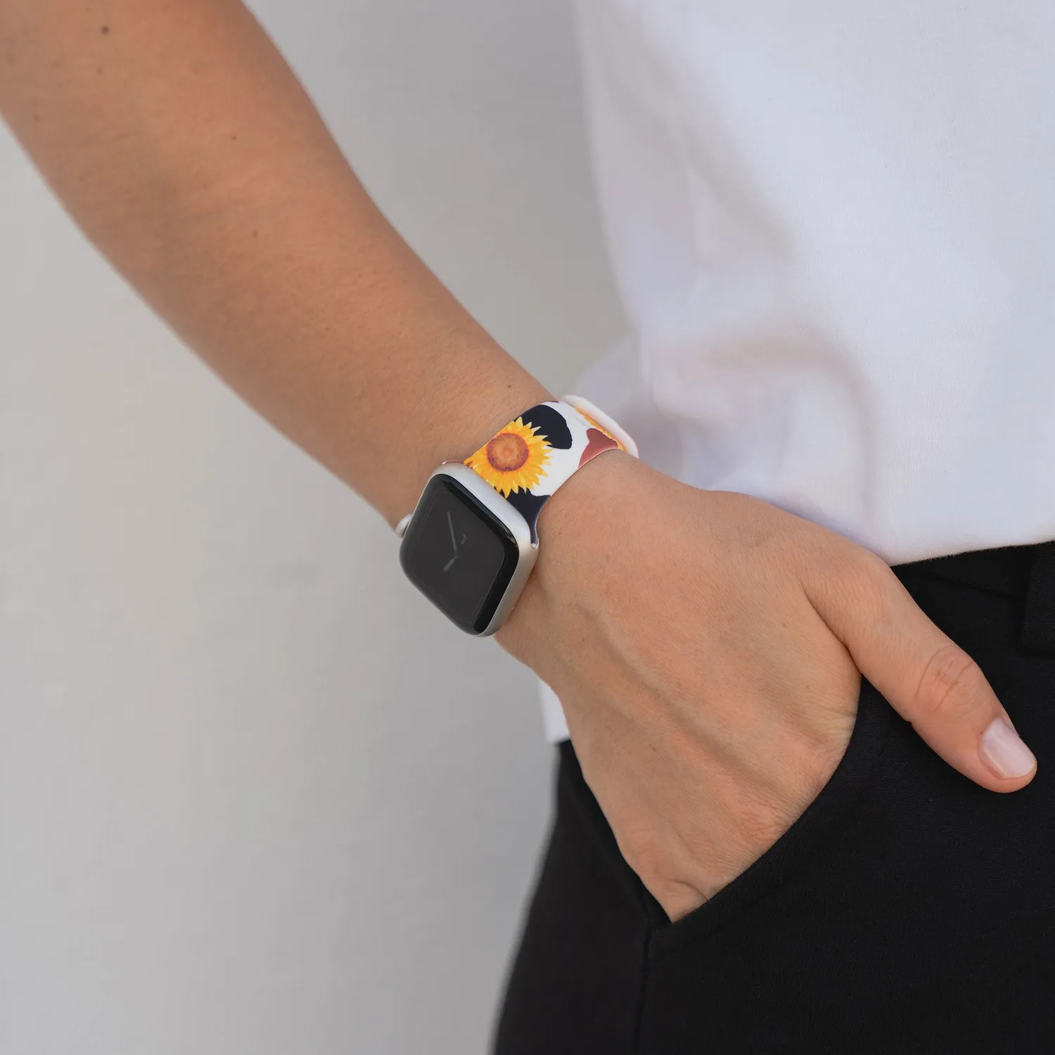 arktisband Sunflower Apple Watch Armband Silikon Print