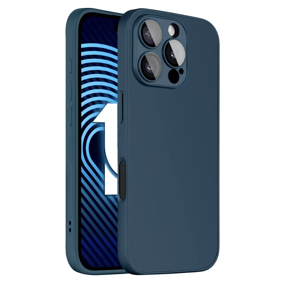 arktis Tech Case iPhone 16 Pro Max Hülle Blau matt