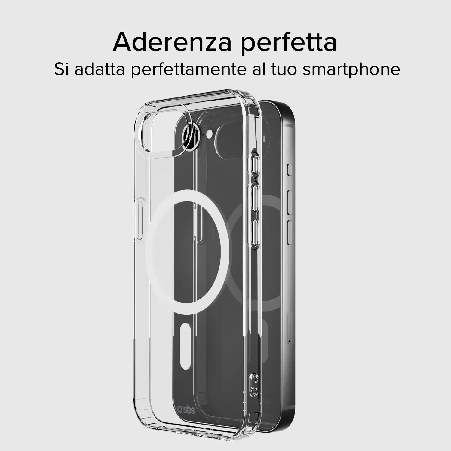 SBS iPhone 16e /17e MagSafe Hülle transparent