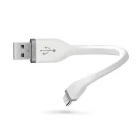 SBS USB Lightning Ladekabel mit Schlüsselring weiß kurz