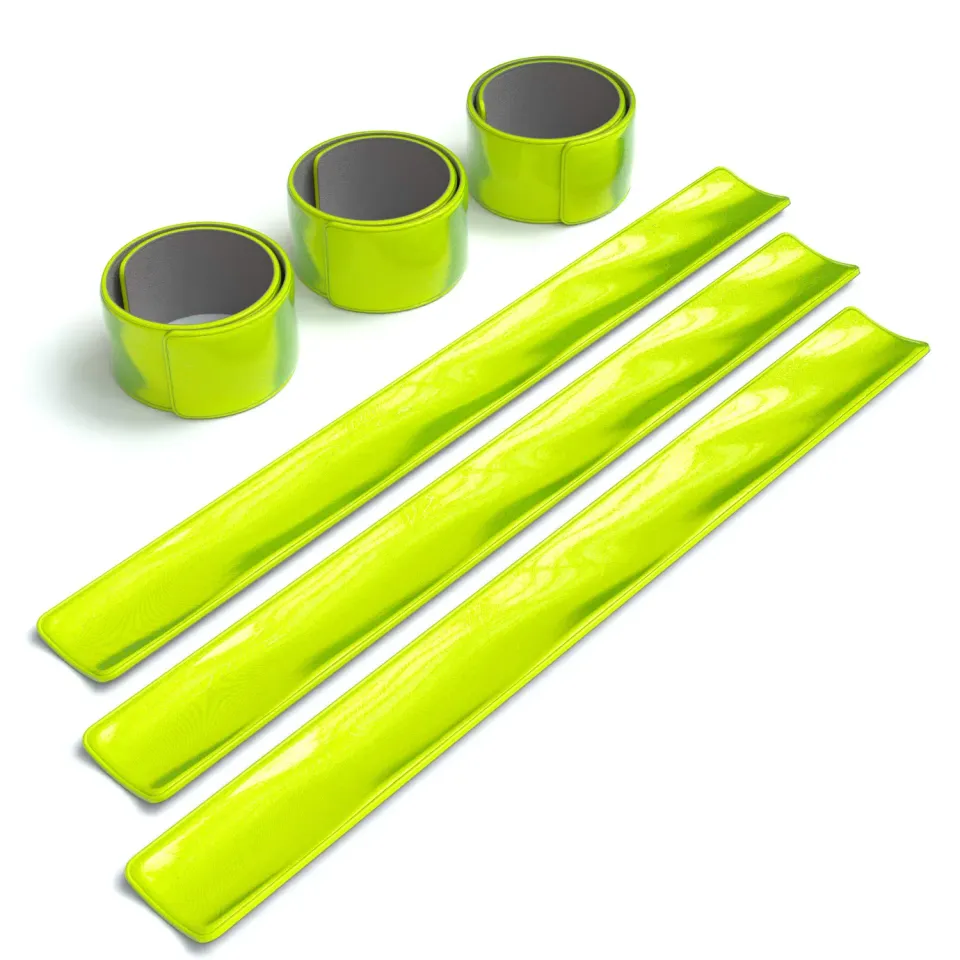 EAZY CASE Reflektorband Schnapparmband Neon Gelb 6er Set
