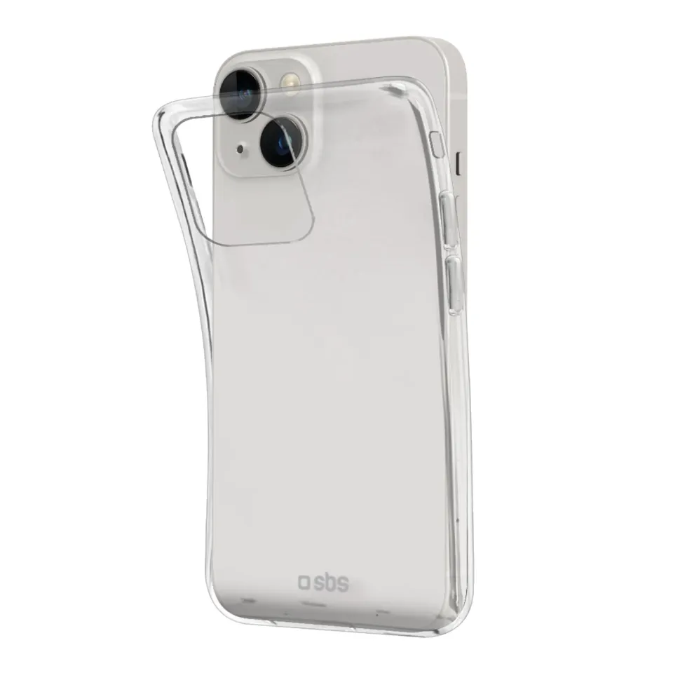 SBS Skinny iPhone 15 Hülle Transparent Dünn