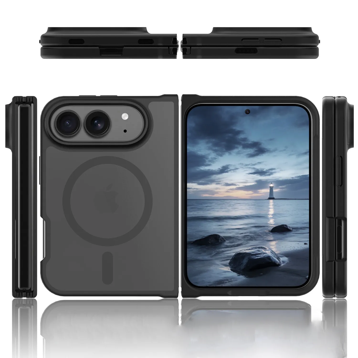 arktis Duo Solid Case MagSafe Hülle Schwarz matt