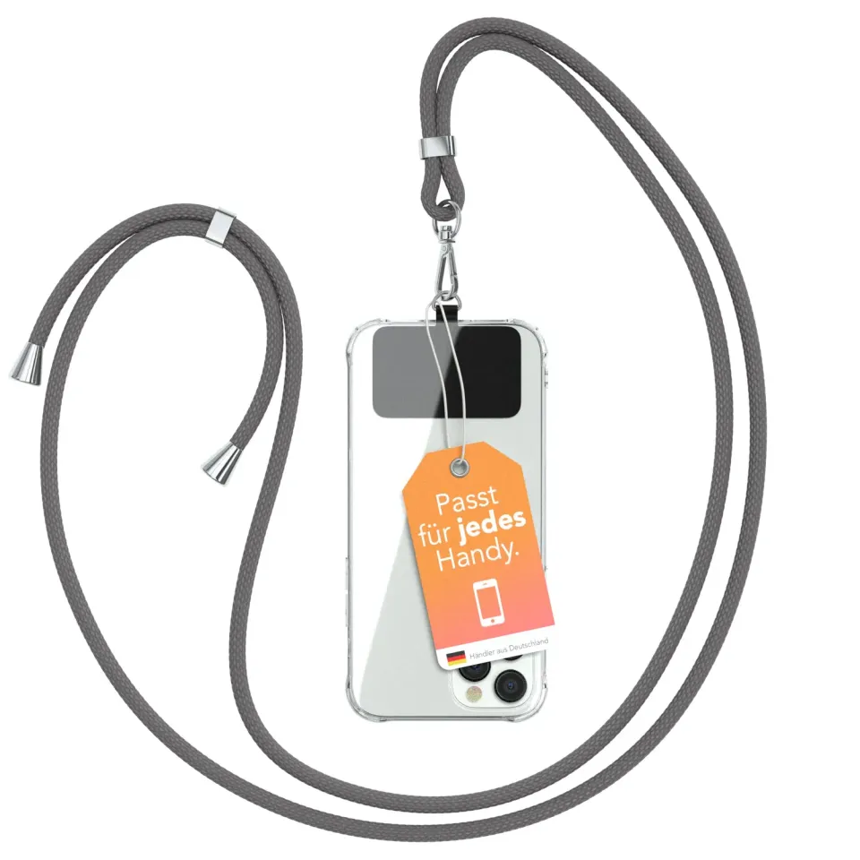 EAZY CASE Universal Handykette Anthrazit Handyband