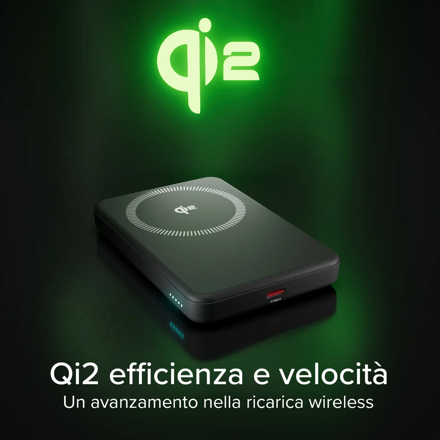 SBS Mag Powerbank Qi2 5000mAh magnetisch 15W schwarz