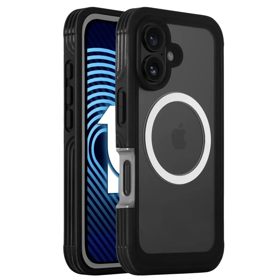 arktis Defender iPhone 16 Hülle transparent MagSafe