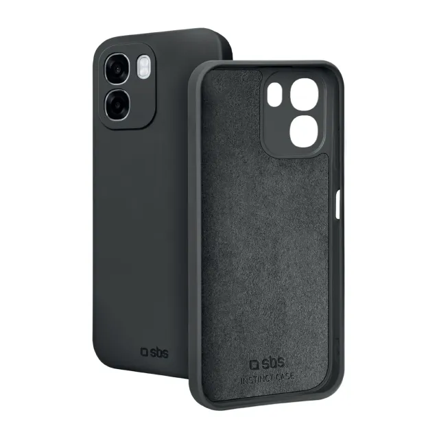 SBS Instinct Oppo A6 Hülle schwarz Microfaser