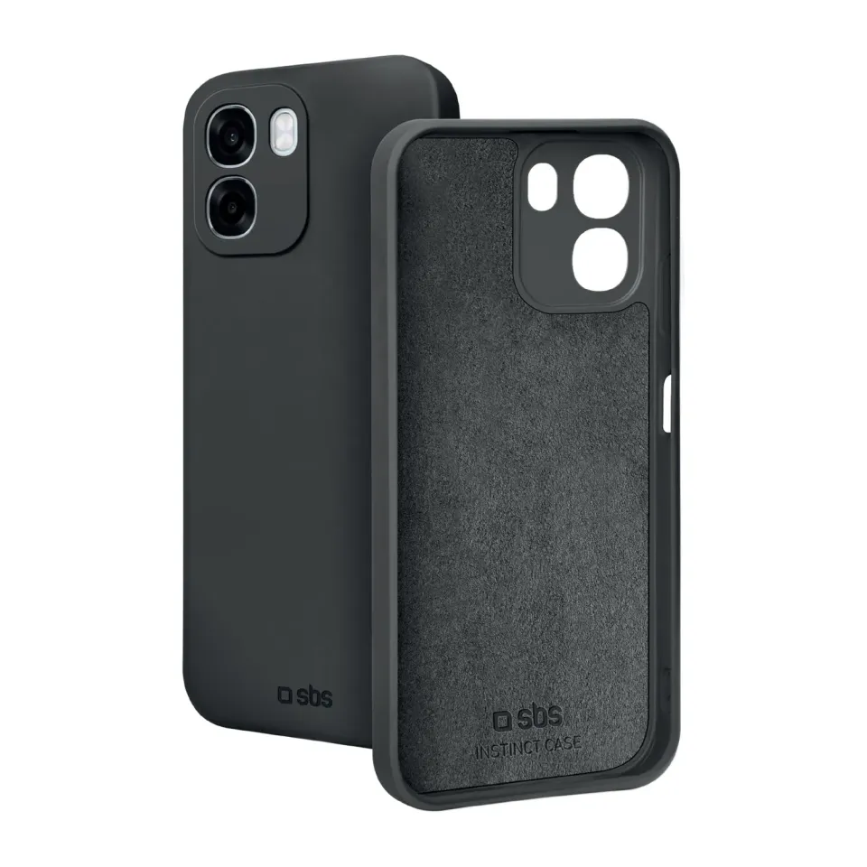 SBS Instinct Oppo A6 Hülle schwarz Microfaser
