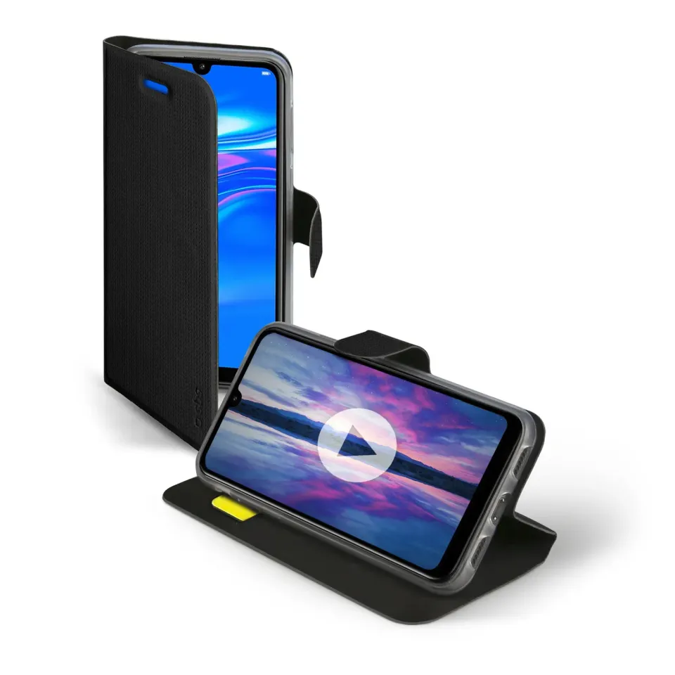 SBS Book Sense Bookcover Huawei Y7 2019 Schwarz