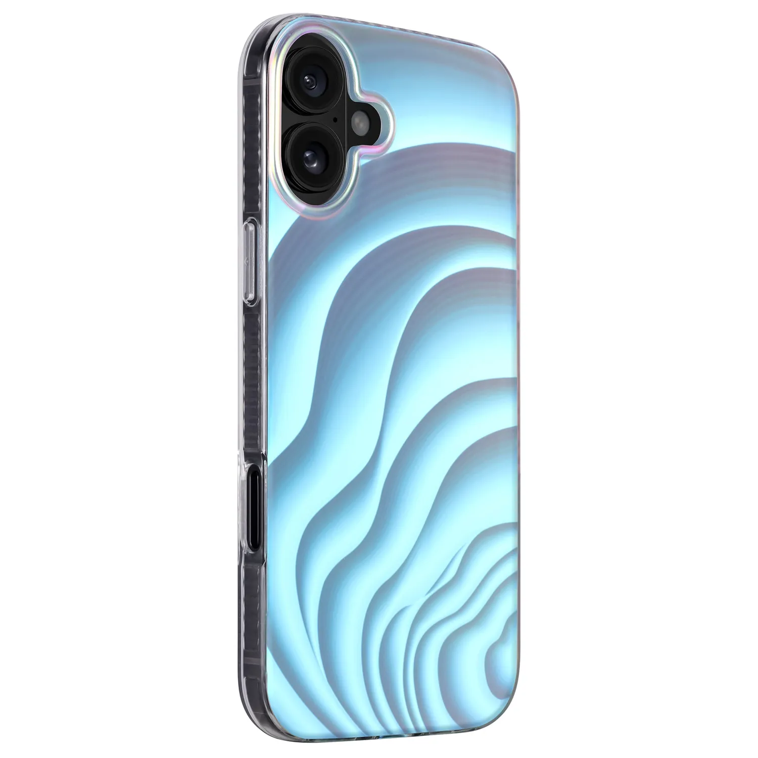 arktis Pearl iPhone 16 Plus Hülle Feather Perlmutt-Effekt