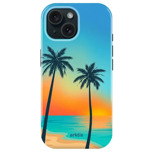 arktis Sunset Beach iPhone 15 Hülle MagSafe Print