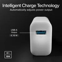 SBS 10W USB Reiseladegerät 2,1A weiss intelligent Laden
