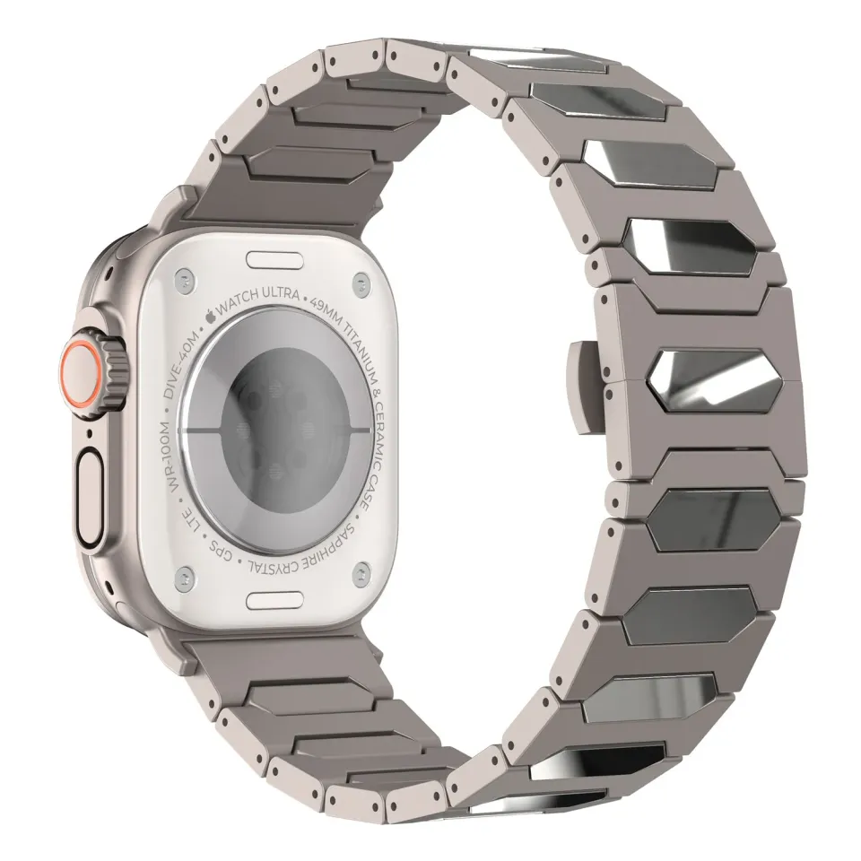 arktis Vectoron Titanarmband Apple Watch 49mm Schwarz kratzfest