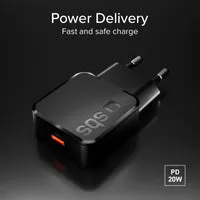 SBS Ultra Slim 20W USB-C Wandladegerät PD 20 Watt
