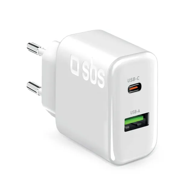 SBS 70W Wandladegerät USB-C USB-A PD für MacBook