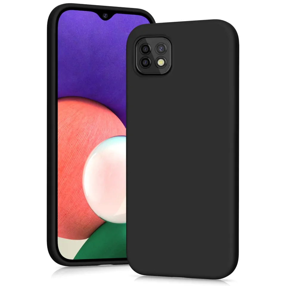 YATWIN Samsung Galaxy A22 5G Silikonhülle Schwarz