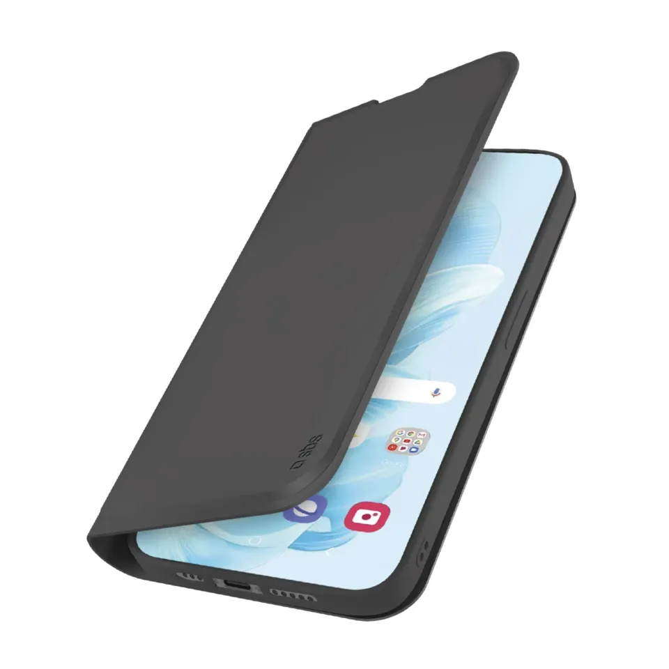 SBS Wallet Smooth Honor 200 Lite Hülle Schwarz Soft-Touch