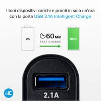 SBS Autoladegerät USB-C Set 10W 2-Port mit Kabel