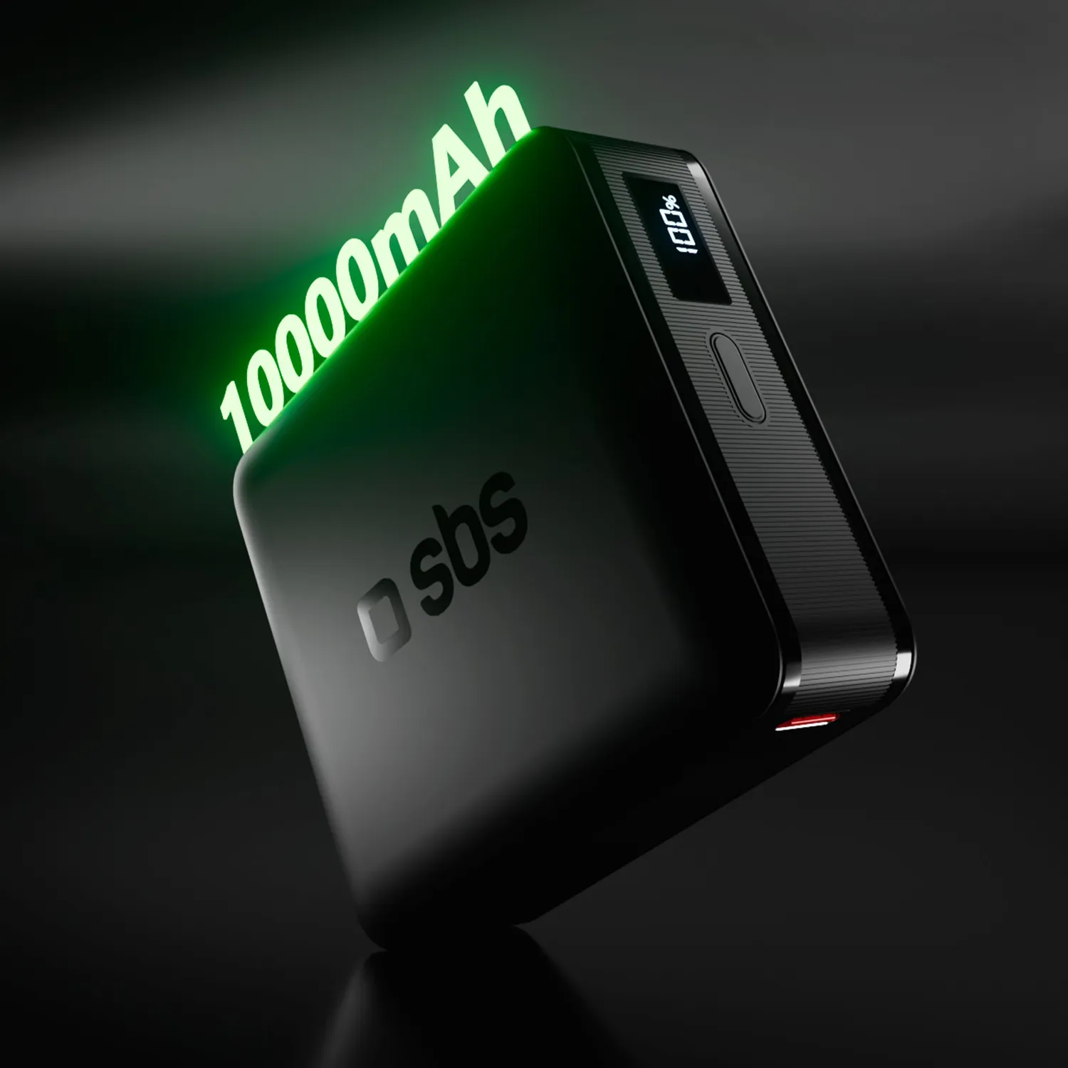SBS Power Bank 10000 mAh 30W PD mit Display Schnellladen