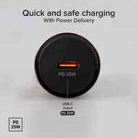 SBS Autolader 25W PD USB-C Set mit 1m Kabel