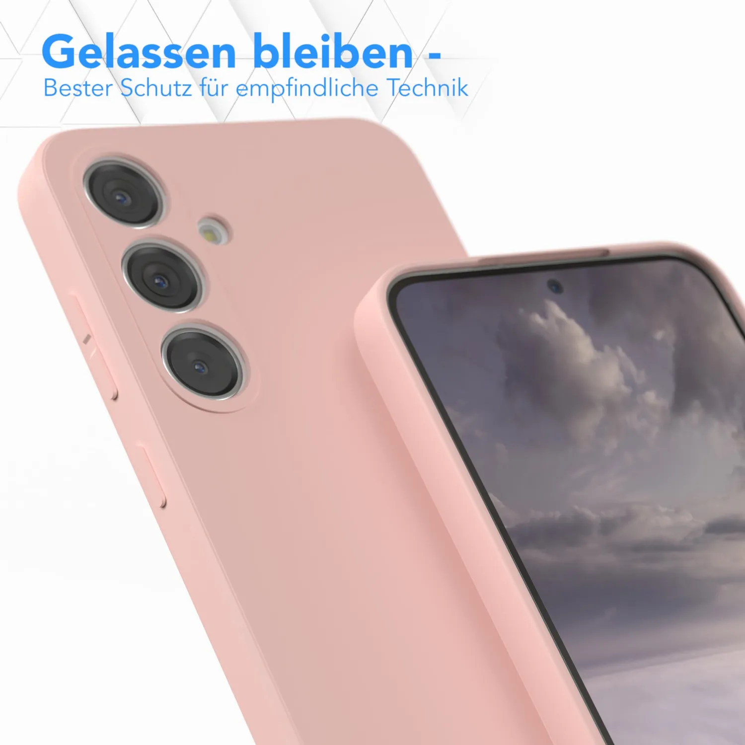 EAZY CASE Silikonhülle Galaxy S24 Plus Alt Rosa matt