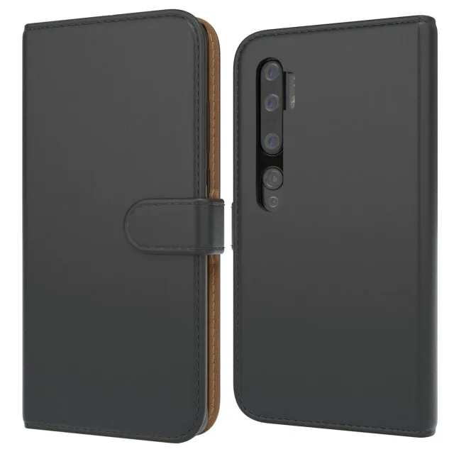 EAZY CASE Xiaomi Mi Note 10 Klapphülle Book Schwarz Pro