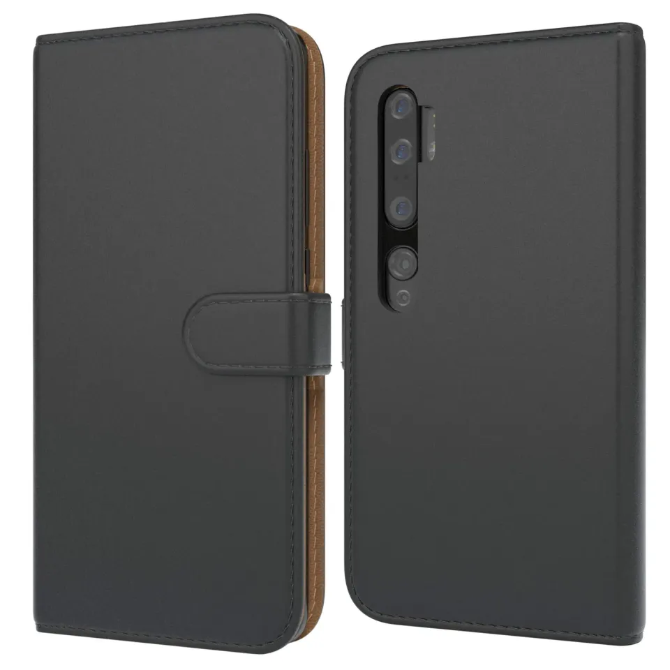 EAZY CASE Xiaomi Mi Note 10 Klapphülle Book Schwarz Pro