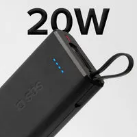 SBS Powerbank 10000 mAh 20W USB-C Kabel schwarz