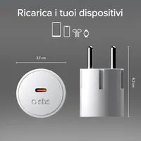 SBS Schuko Wandladegerät USB-C 20W PD schnell