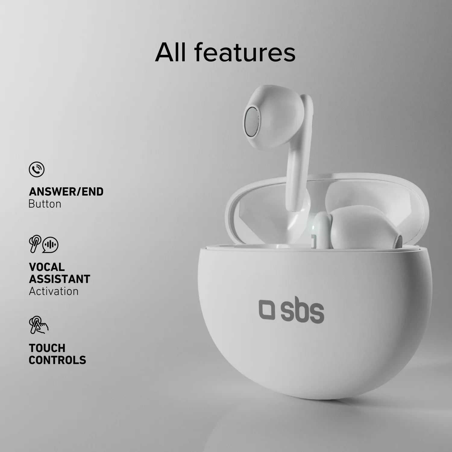 SBS Twin Pure Drops TWS Kopfhörer ENC 6,5 Std.