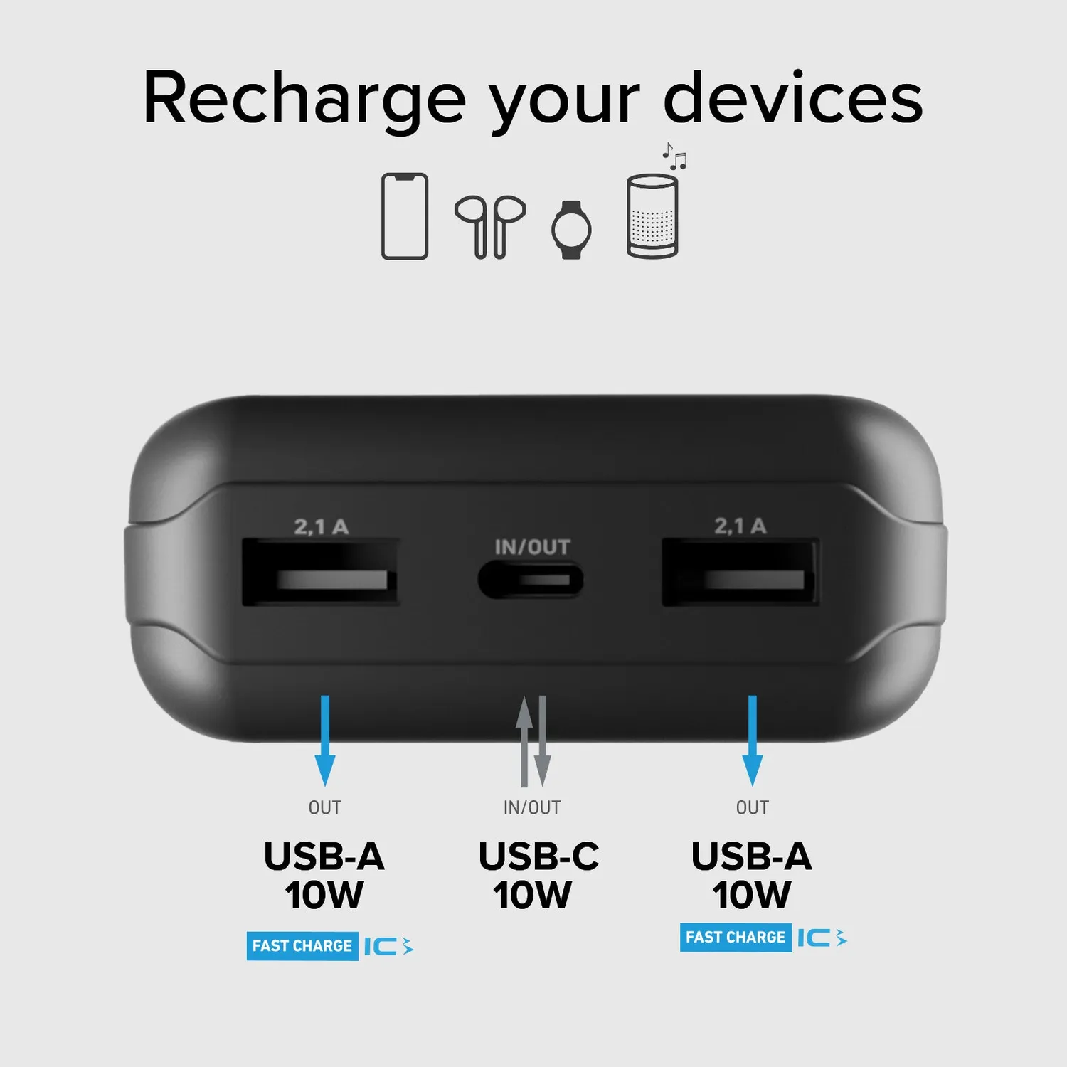 SBS 20.000 mAh Powerbank Solar Outdoor 10W