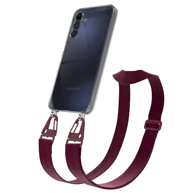 EAZY CASE Galaxy A15 Hülle mit Band Breit Beere