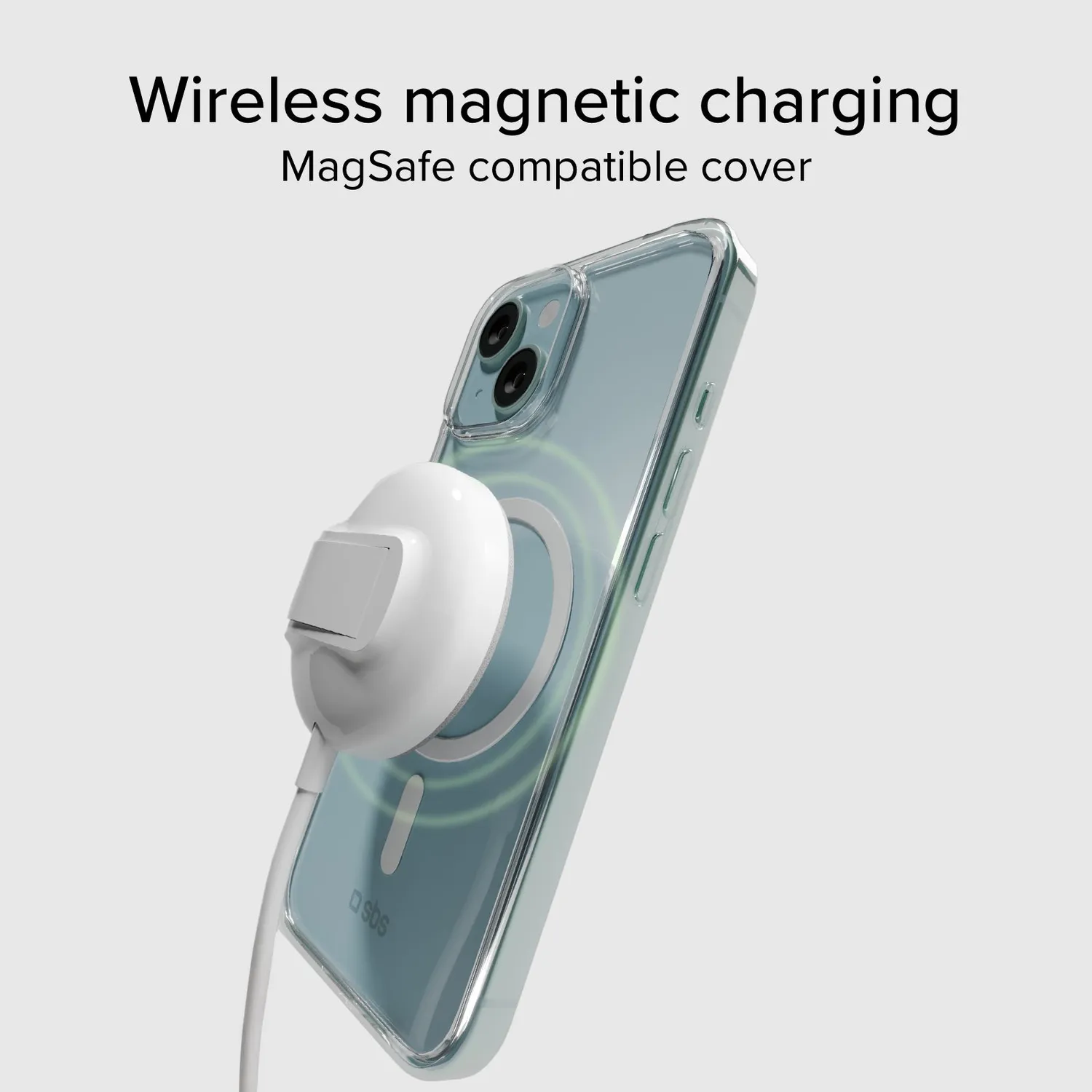 SBS Light Mag iPhone 14 13 Hülle transparent MagSafe