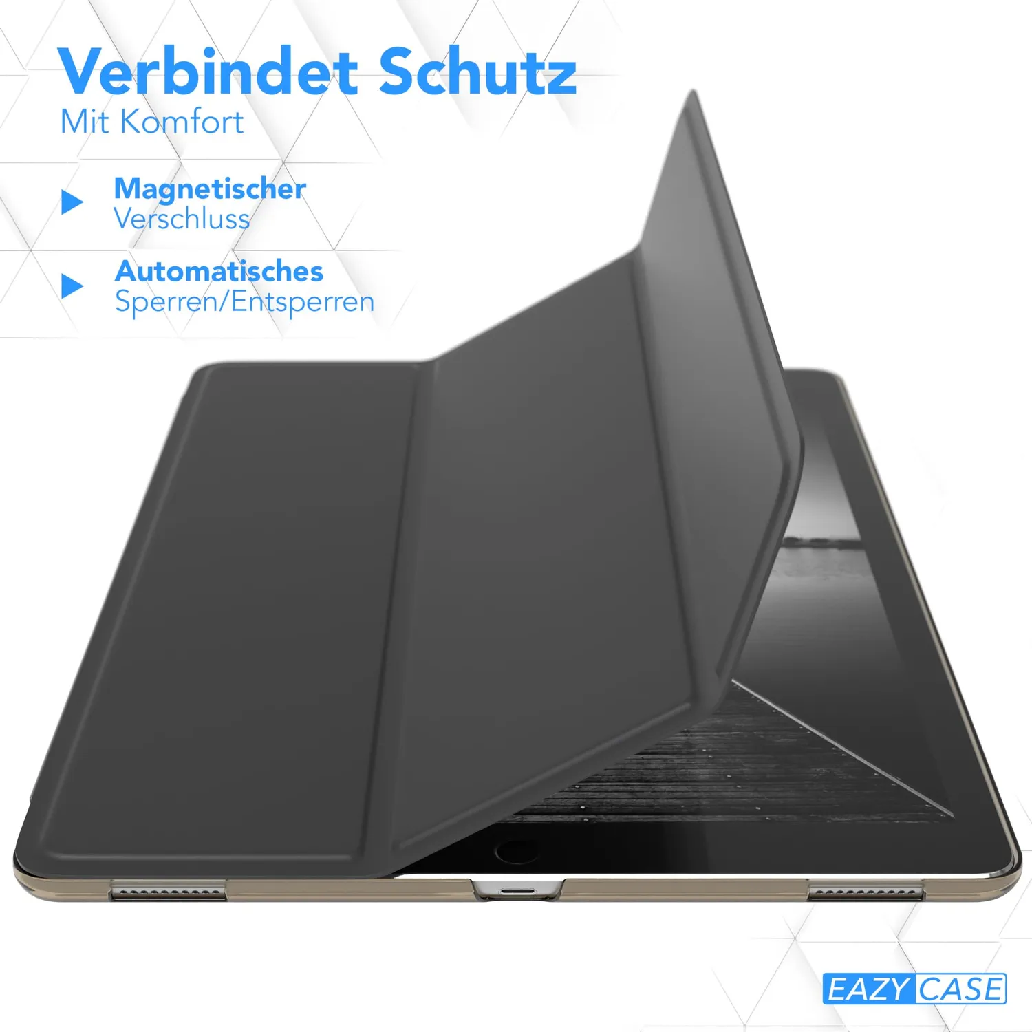 EAZY CASE iPad Pro 12,9" 2015/2017 Smartcase Schwarz Ständer