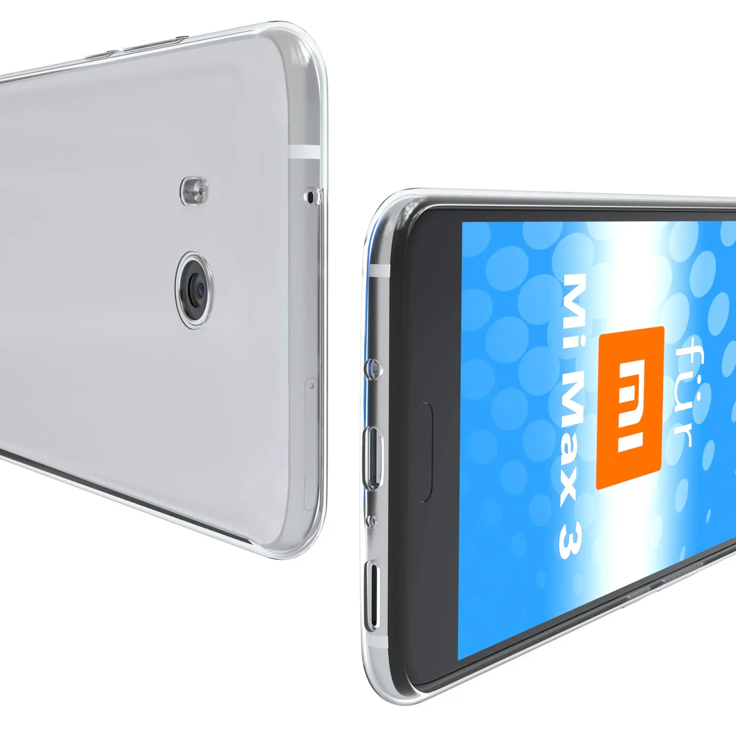 EAZY CASE Xiaomi Mi Max 3 Silikonhülle Transparent 0,8mm