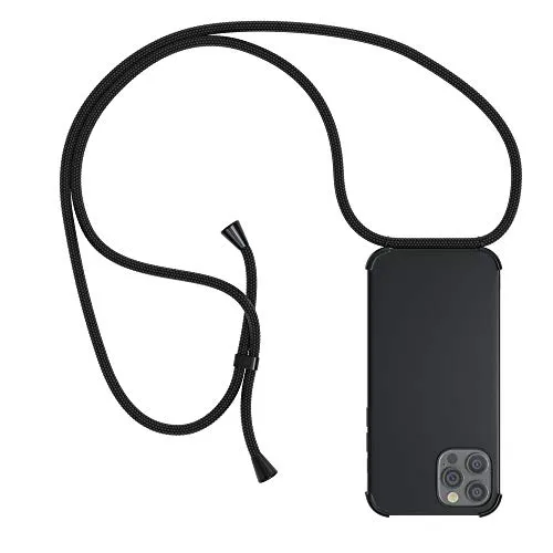 EAZY CASE Classic Handykette Hülle iPhone 12 12 Pro Schwarz Band