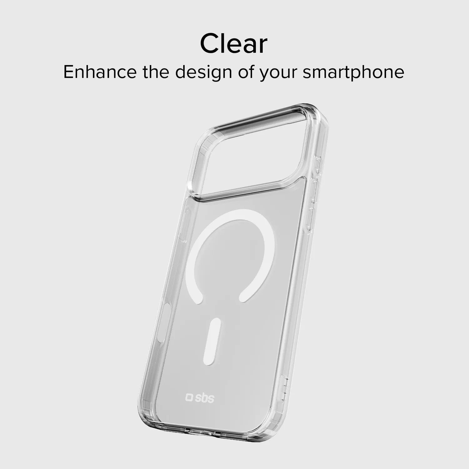 SBS iPhone 17 Pro Max Handyhülle transparent MagSafe slim
