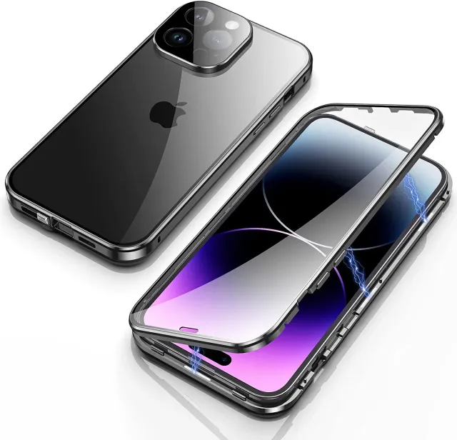 arktis Magnetic Aluminum Case iPhone 14 Hülle Schwarz