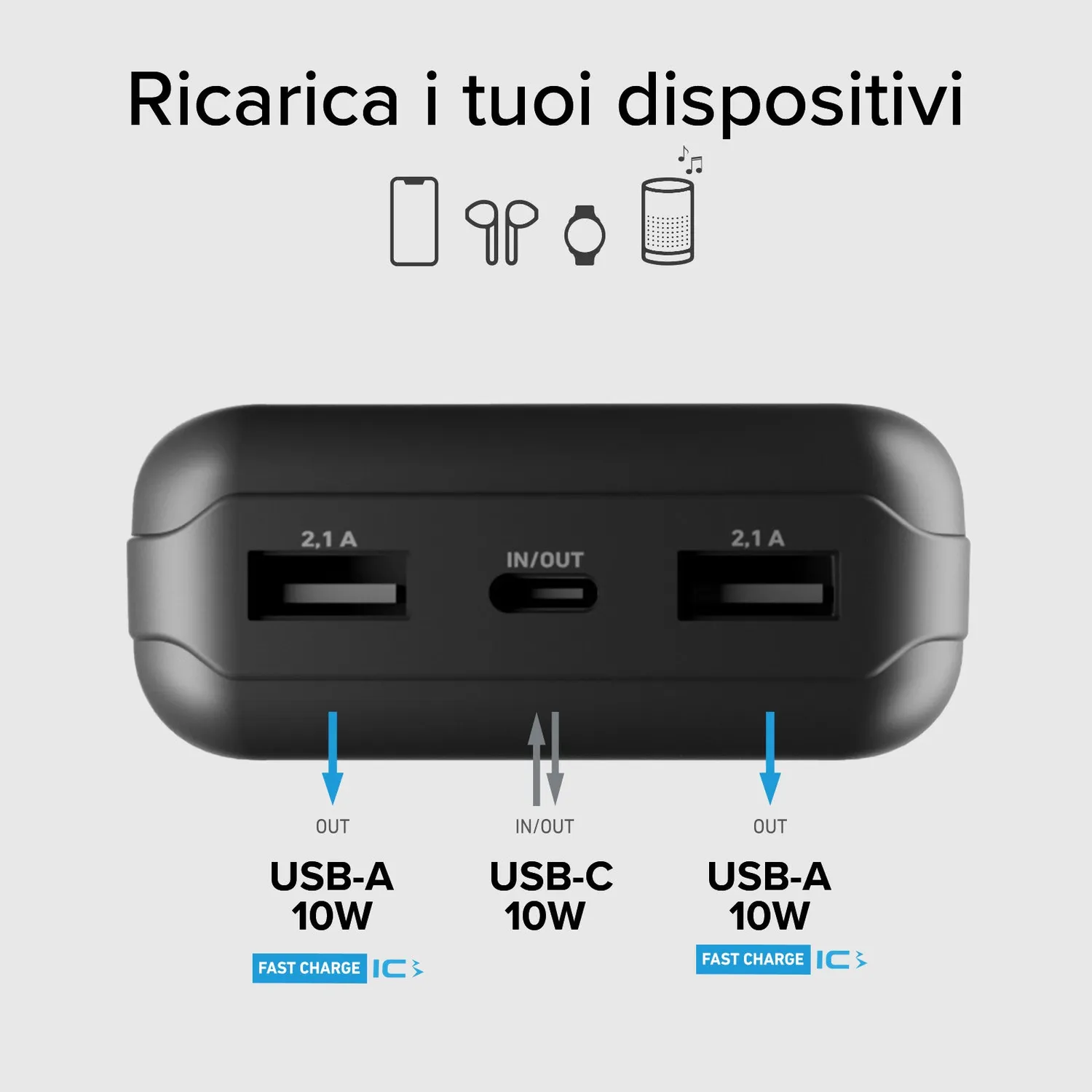 SBS 20.000 mAh Powerbank Solar Outdoor 10W