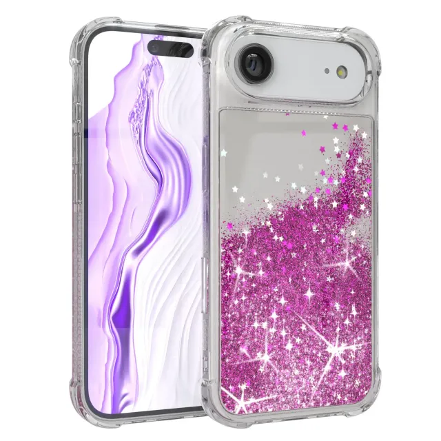 EAZY CASE iPhone Air Glitzerhülle Liquid Lila stoßfest