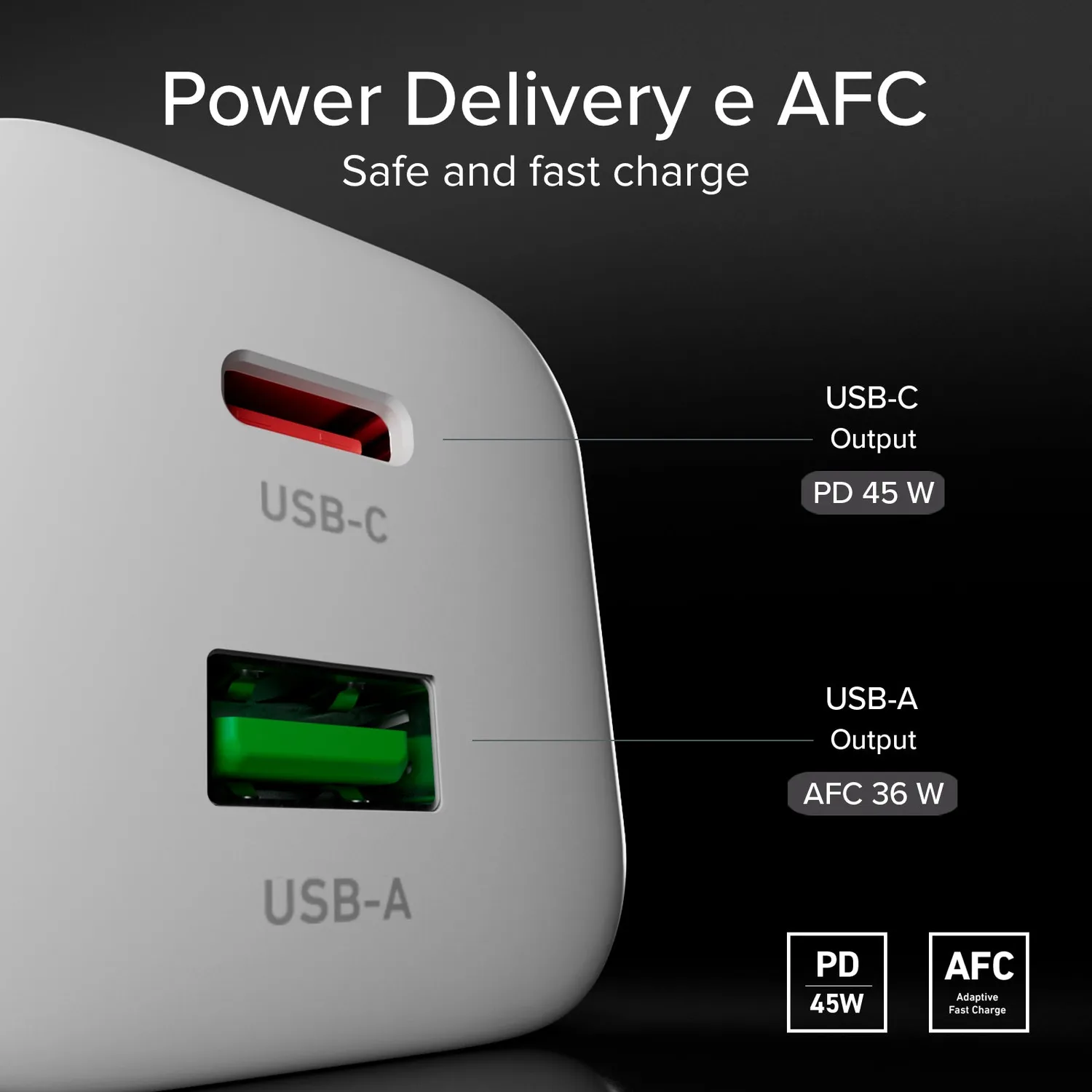 SBS 45W GaN Ladegerät USB-C Set 1,5m schwarz