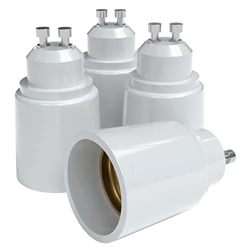 EAZY CASE GU10 auf E27 Lampenadapter weiß 4er Pack