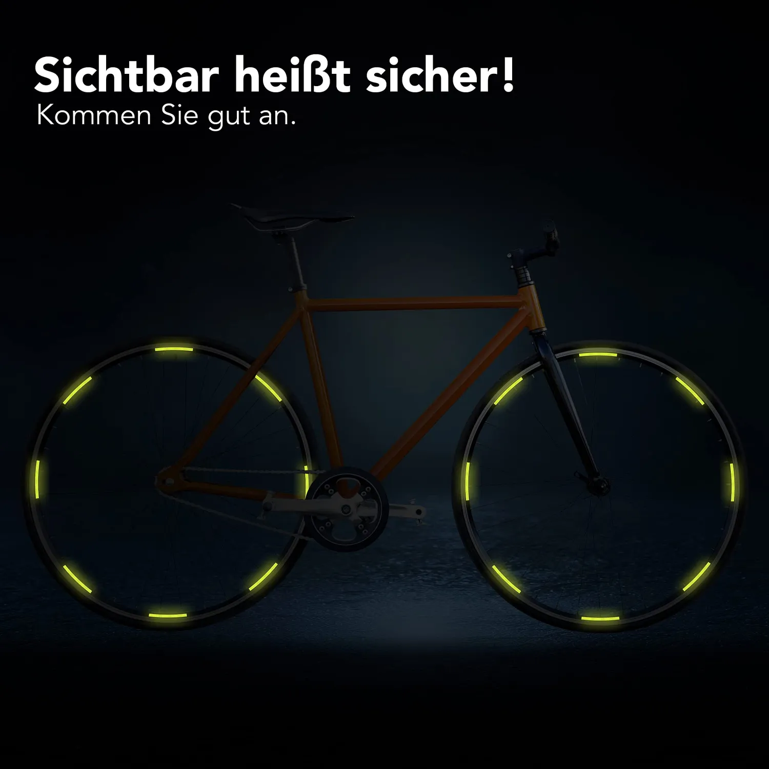 EAZY CASE Reflektor Aufkleber Gelb 16er Set 100mm