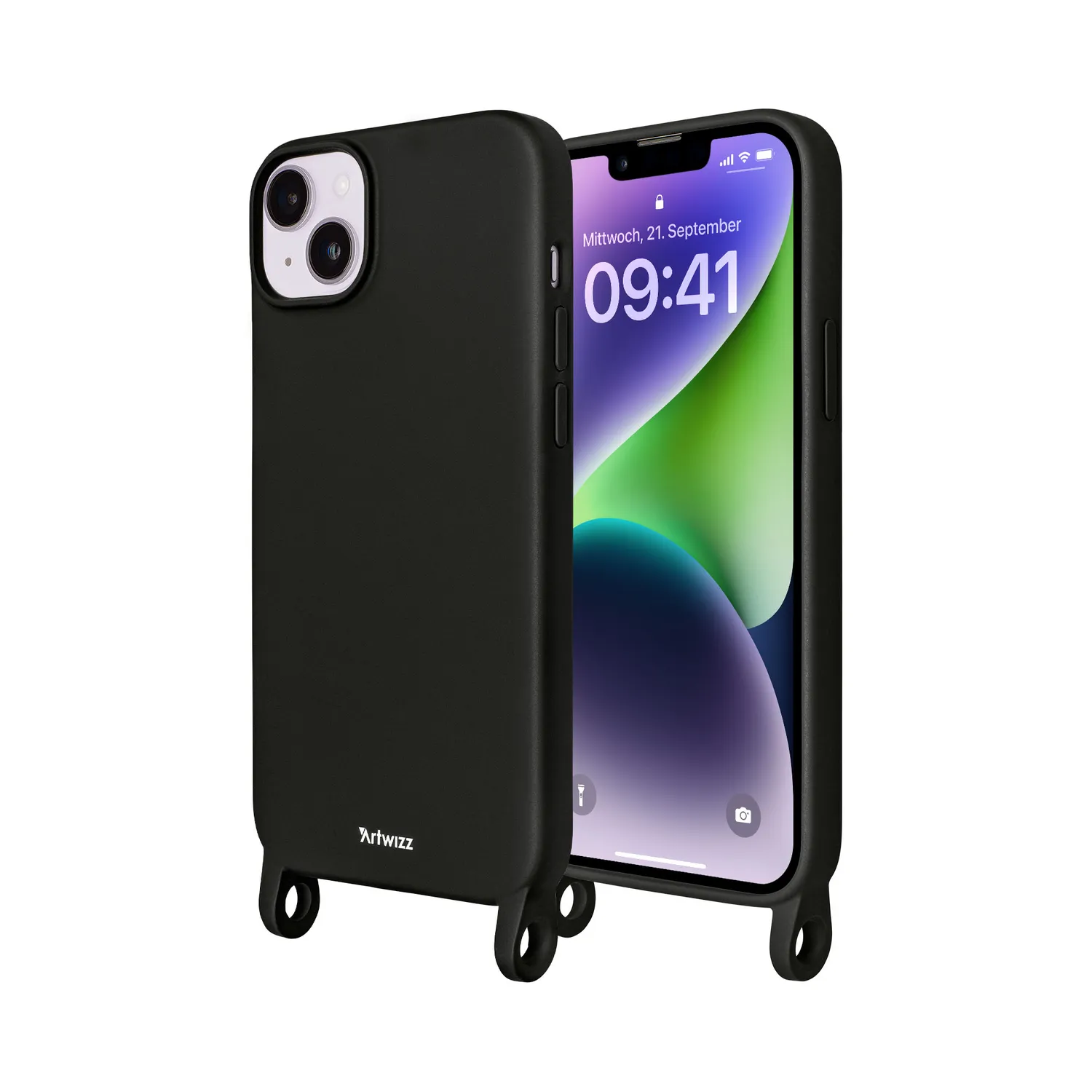 Artwizz HangOn Case Silicone iPhone 14 Plus Hülle mit Kette