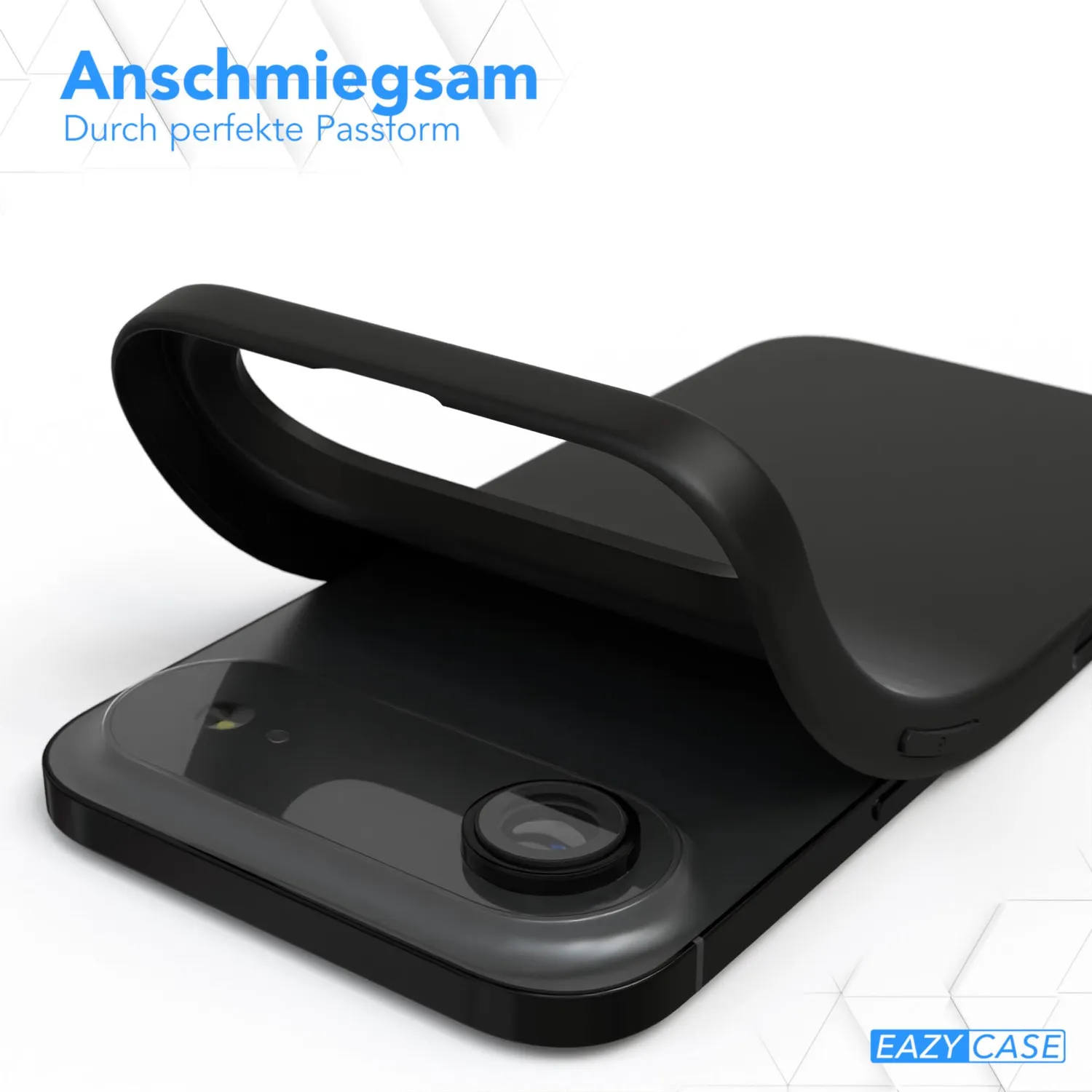 EAZY CASE iPhone Air Silikonhülle Schwarz dünn 0,8 mm