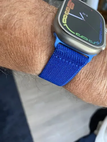 arktisband Nylon Loop Apple Watch Armband Schwarz 44mm