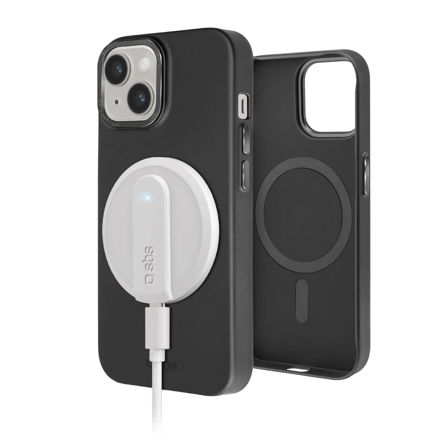SBS Mag Tech Case Handyhülle iPhone 13/14 schwarz MagSafe